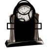 [T307] 8.25" Black/Silver Piano Finish Clock Thumbnail