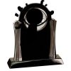 [T307] 8.25" Black/Silver Piano Finish Clock Thumbnail
