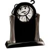 [T307] 8.25" Black/Silver Piano Finish Clock Thumbnail