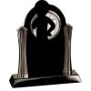[T307] 8.25" Black/Silver Piano Finish Clock Thumbnail