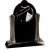 [T307] 8.25" Black/Silver Piano Finish Clock Thumbnail