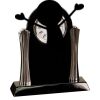 [T307] 8.25" Black/Silver Piano Finish Clock Thumbnail