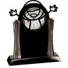 [T307] 8.25" Black/Silver Piano Finish Clock Thumbnail
