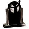 [T307] 8.25" Black/Silver Piano Finish Clock Thumbnail