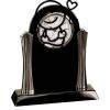 [T307] 8.25" Black/Silver Piano Finish Clock Thumbnail