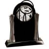 [T307] 8.25" Black/Silver Piano Finish Clock Thumbnail