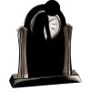 [T307] 8.25" Black/Silver Piano Finish Clock Thumbnail