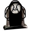 [T307] 8.25" Black/Silver Piano Finish Clock Thumbnail