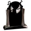 [T307] 8.25" Black/Silver Piano Finish Clock Thumbnail