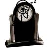 [T307] 8.25" Black/Silver Piano Finish Clock Thumbnail