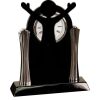 [T307] 8.25" Black/Silver Piano Finish Clock Thumbnail