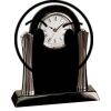[T307] 8.25" Black/Silver Piano Finish Clock Thumbnail