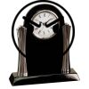 [T307] 8.25" Black/Silver Piano Finish Clock Thumbnail