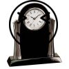 [T307] 8.25" Black/Silver Piano Finish Clock Thumbnail