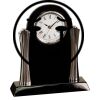 [T307] 8.25" Black/Silver Piano Finish Clock Thumbnail