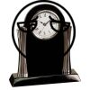 [T307] 8.25" Black/Silver Piano Finish Clock Thumbnail
