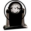 [T307] 8.25" Black/Silver Piano Finish Clock Thumbnail