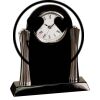[T307] 8.25" Black/Silver Piano Finish Clock Thumbnail