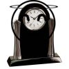[T307] 8.25" Black/Silver Piano Finish Clock Thumbnail
