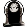 [T307] 8.25" Black/Silver Piano Finish Clock Thumbnail