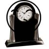 [T307] 8.25" Black/Silver Piano Finish Clock Thumbnail