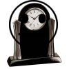 [T307] 8.25" Black/Silver Piano Finish Clock Thumbnail