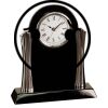 [T307] 8.25" Black/Silver Piano Finish Clock Thumbnail
