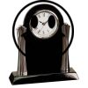 [T307] 8.25" Black/Silver Piano Finish Clock Thumbnail