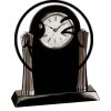 [T307] 8.25" Black/Silver Piano Finish Clock Thumbnail