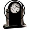 [T307] 8.25" Black/Silver Piano Finish Clock Thumbnail