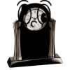 [T307] 8.25" Black/Silver Piano Finish Clock Thumbnail