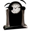 [T307] 8.25" Black/Silver Piano Finish Clock Thumbnail