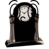 [T307] 8.25" Black/Silver Piano Finish Clock Thumbnail