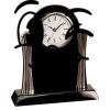 [T307] 8.25" Black/Silver Piano Finish Clock Thumbnail