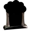 [T307] 8.25" Black/Silver Piano Finish Clock Thumbnail