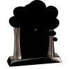 [T307] 8.25" Black/Silver Piano Finish Clock Thumbnail
