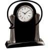 [T307] 8.25" Black/Silver Piano Finish Clock Thumbnail