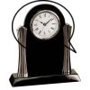[T307] 8.25" Black/Silver Piano Finish Clock Thumbnail