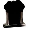 [T307] 8.25" Black/Silver Piano Finish Clock Thumbnail