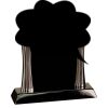 [T307] 8.25" Black/Silver Piano Finish Clock Thumbnail