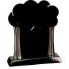[T307] 8.25" Black/Silver Piano Finish Clock Thumbnail