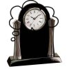 [T307] 8.25" Black/Silver Piano Finish Clock Thumbnail