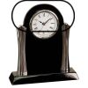 [T307] 8.25" Black/Silver Piano Finish Clock Thumbnail