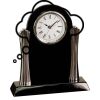 [T307] 8.25" Black/Silver Piano Finish Clock Thumbnail