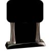 [T307] 8.25" Black/Silver Piano Finish Clock Thumbnail