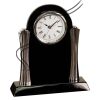 [T307] 8.25" Black/Silver Piano Finish Clock Thumbnail