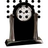 [T307] 8.25" Black/Silver Piano Finish Clock Thumbnail