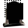 [T307] 8.25" Black/Silver Piano Finish Clock Thumbnail