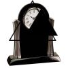 [T307] 8.25" Black/Silver Piano Finish Clock Thumbnail