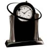 [T307] 8.25" Black/Silver Piano Finish Clock Thumbnail